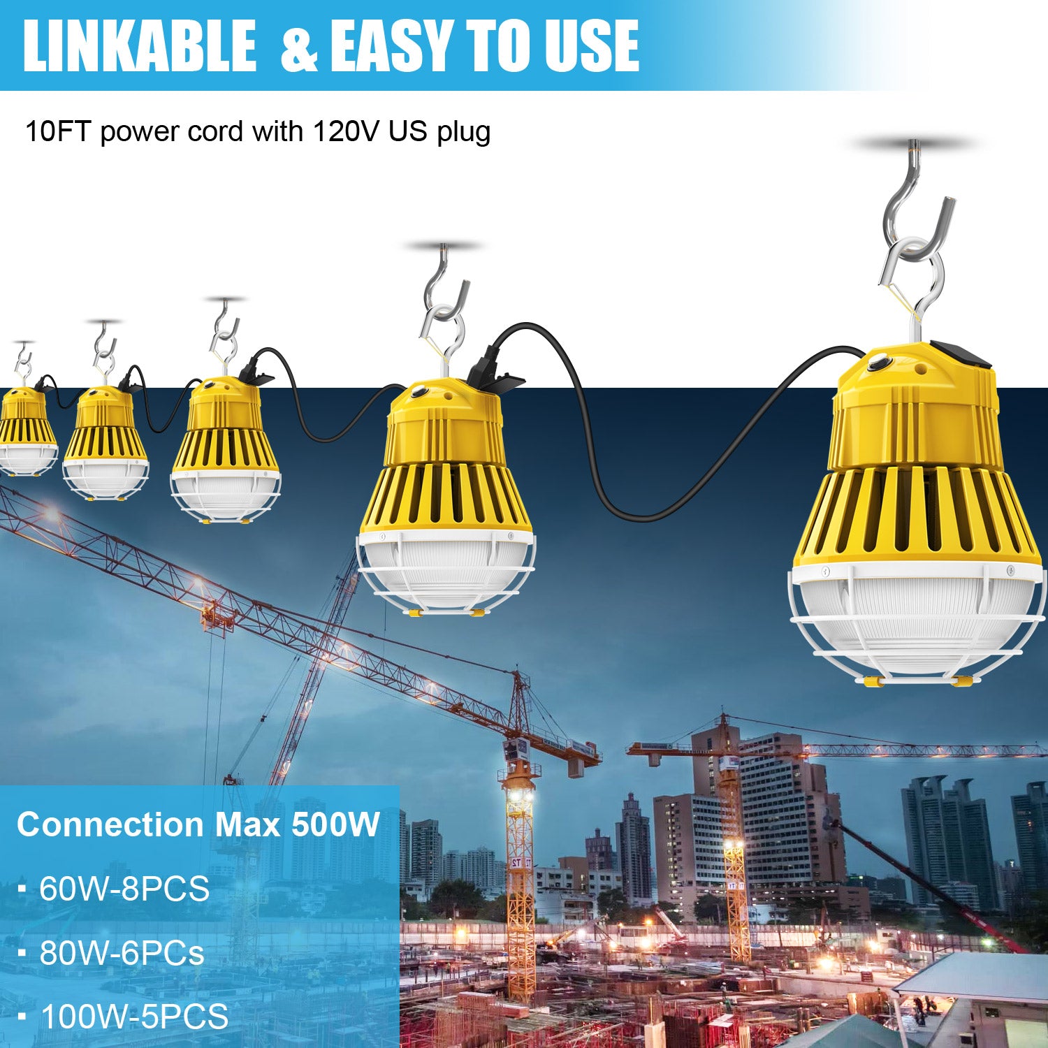 LED Linkable Temporary Work Light