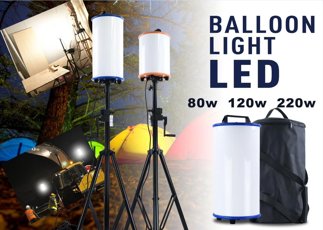 220 W Job site LED Balloon Light